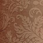 Látka s florálním ornamentem BD84 tmavě hnědá